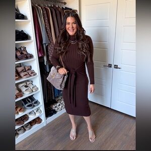 Saodimallsu Long Sleeve Midi Sweater Dress